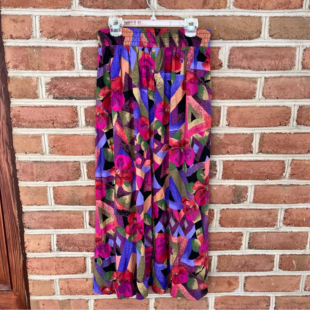 Colorful summer weight maxi skirt vintage. size: small - Picture 2 of 7